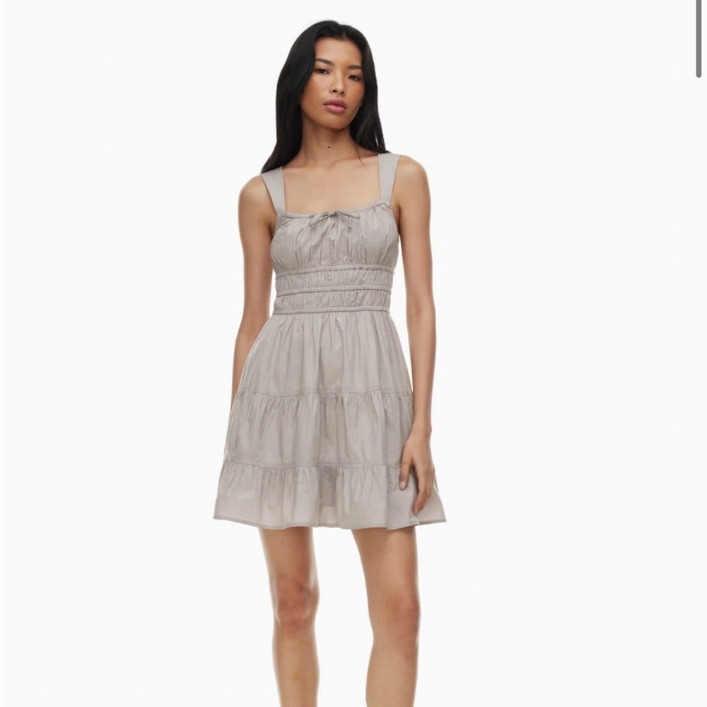 Aritzia Sunday Best Martine Poplin Dress Ashen